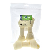 Rawhide knotted bone 15-18 cm - stevige buffelhuid kauwbotten voor honden, verpakking 2 stuks