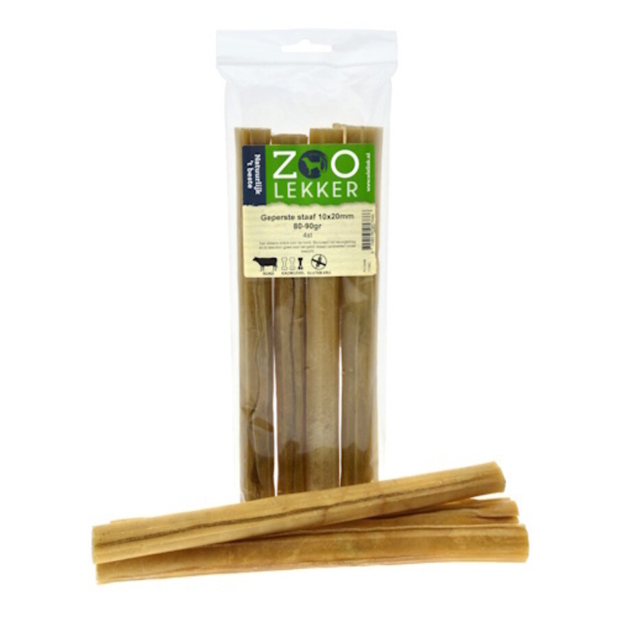 Geperste buffelhuid staaf Ø20 mm 80-90 g - hondensnack per 4 stuks