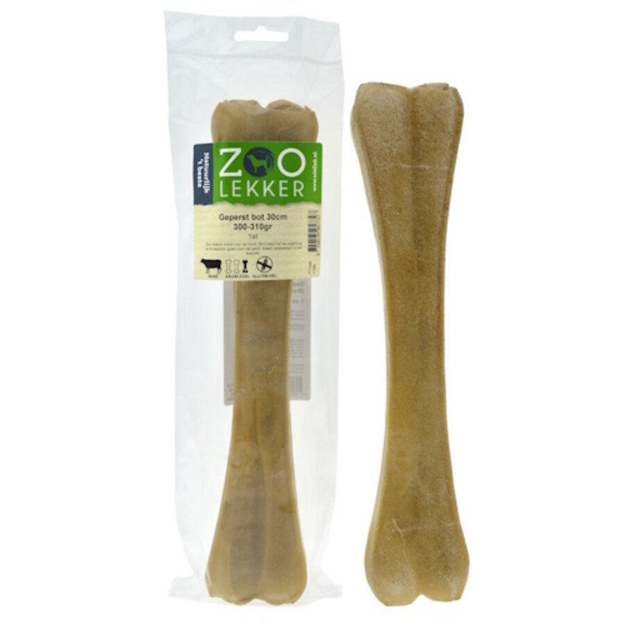 Geperst Bot hondensnack van buffelhuid 30 cm - natuurlijke kauwsnack 300-310 g