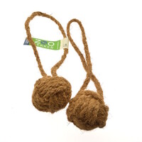 Cocos bal met touw M - natuurlijk hondenspeelgoed met tandverzorgende werking