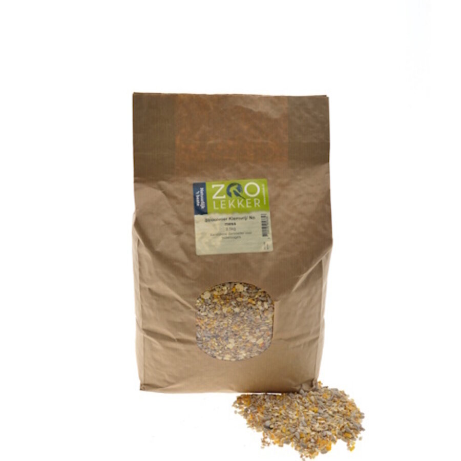 Strooivoer kiemvrij voor buitenvogels - no mess zaadmengsel in diverse verpakkingen