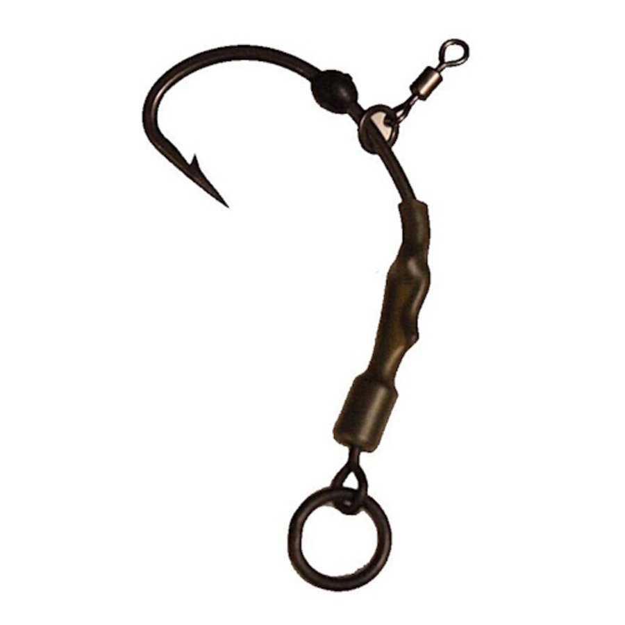 Ronnie Rig Stiff maat 4 - kant-en-klare karperrig met screw of swivel bevestiging