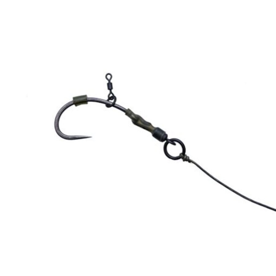 Ronnie Rig Semi-Stiff maat 4 - kant-en-klare karperrig met screw of swivel bevestiging