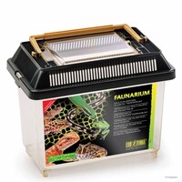 Faunarium Mini 18×11×12,5 cm – stapelbaar kunststof terrarium voor reptielen, amfibieën, insecten en kleine knaagdieren