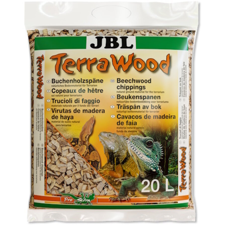 TerraWood natuurlijke beukenhoutsnippers bodembedekking voor droge en semi-droge terraria