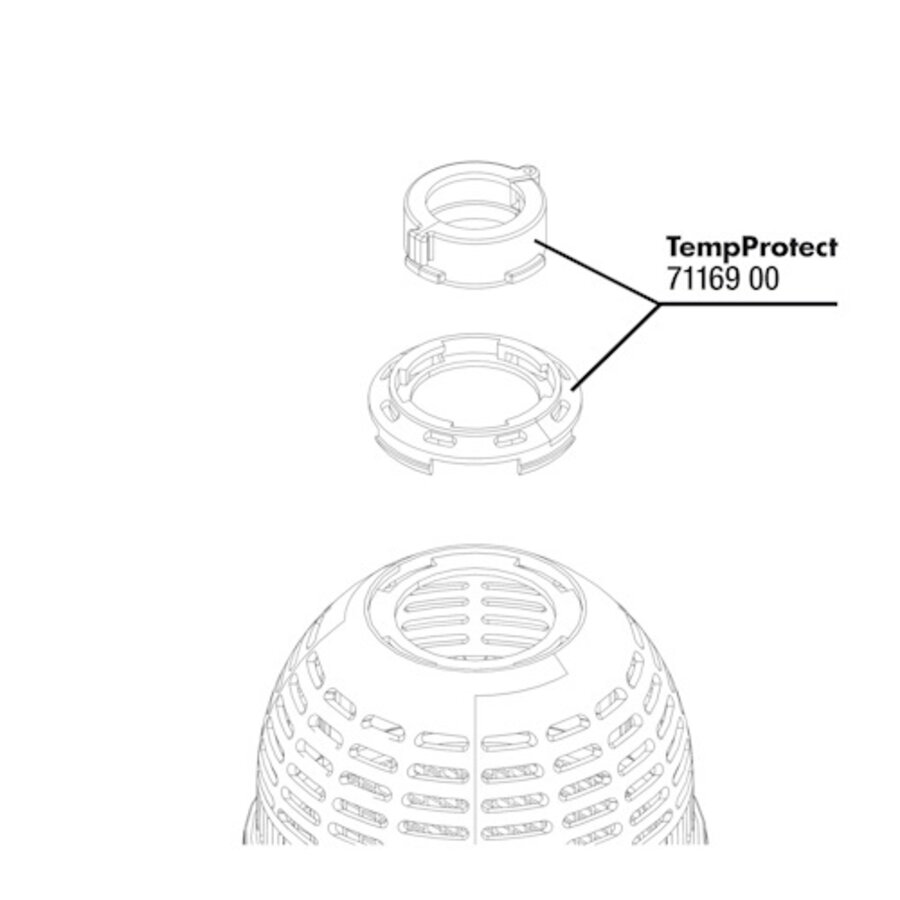 TempProtect II Houder-set voor Light beschermkorf rond terrariumlampen