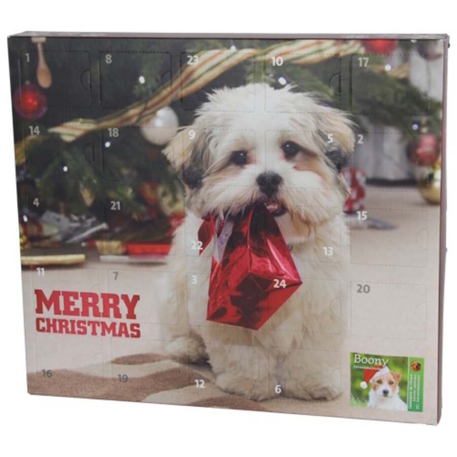 Adventskalender voor honden met 24 feestelijke snacks 192 gram