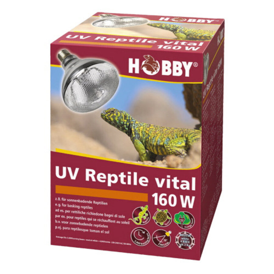 UV-vlakstraler Terrano UV-Reptile Vital Power 160W voor zonnebadende reptielen