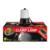 Deluxe porseleinen clamp lamphouder zwart met reflector voor terrariumverlichting 14 cm | 22 cm