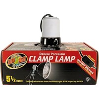Deluxe porseleinen clamp lamphouder zwart met reflector voor terrariumverlichting 14 cm | 22 cm