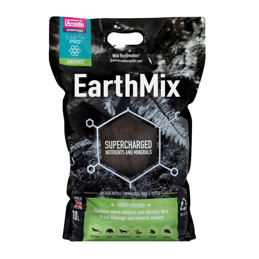 Earthmix Bio-actief terrariumsubstraat Earthmix 5L en 10L voor reptielen, amfibieën en ongewervelden