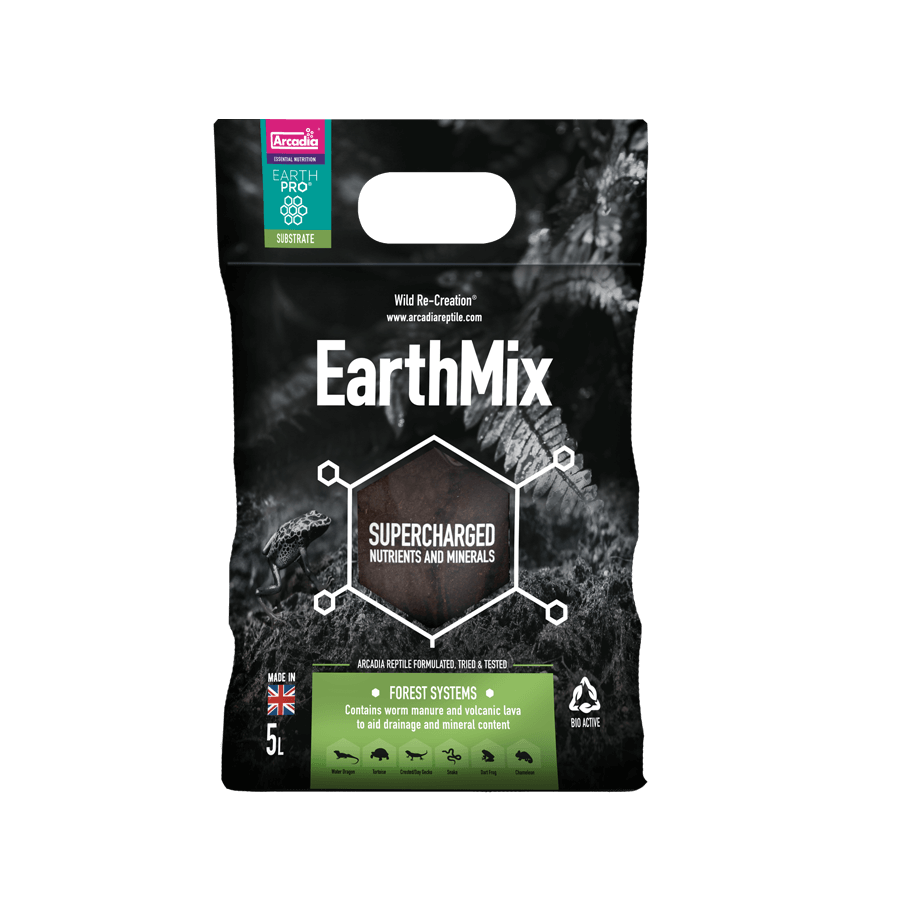 Earthmix Bio-actief terrariumsubstraat Earthmix 5L en 10L voor reptielen, amfibieën en ongewervelden