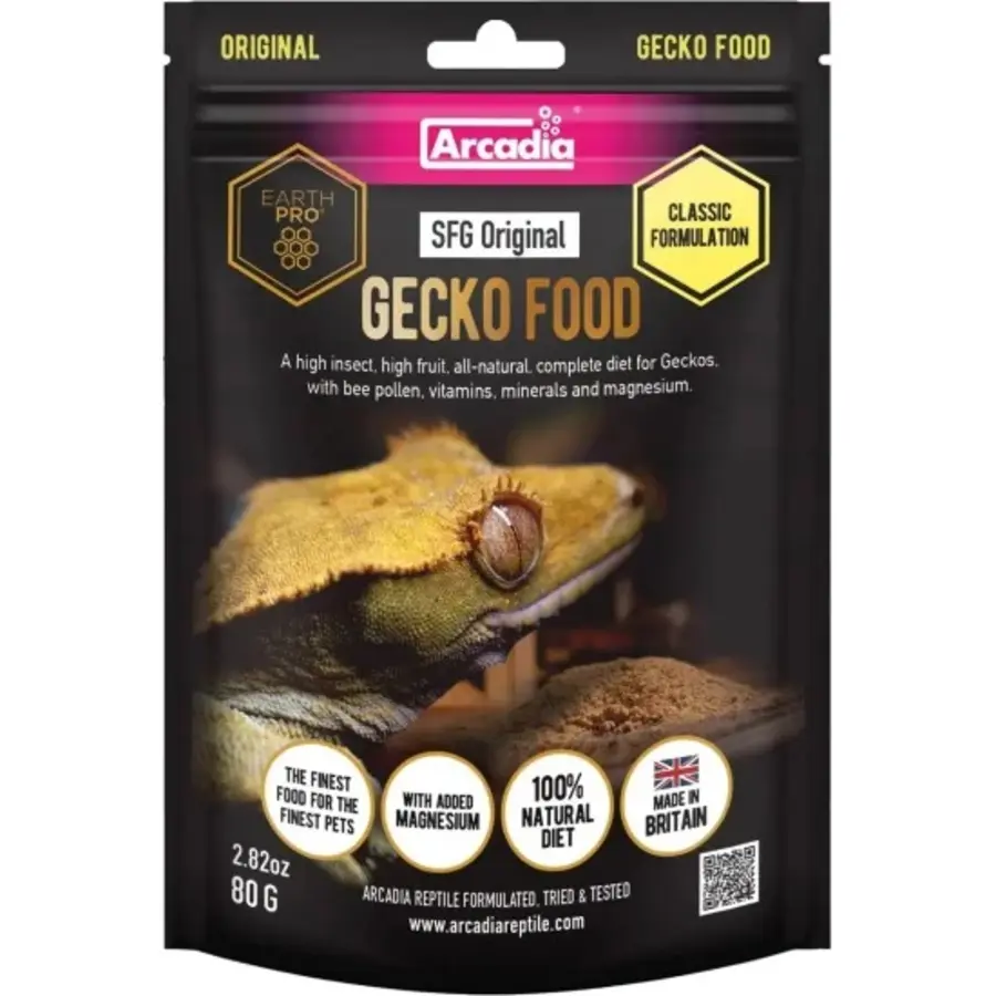 Volledig natuurlijk Stickyfoot Gold Original poedervoer voor fruit- en insectenetende gekko’s 80 g