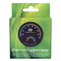 Thermo-hygrometer 7.5x7.5x1.5cm zwart