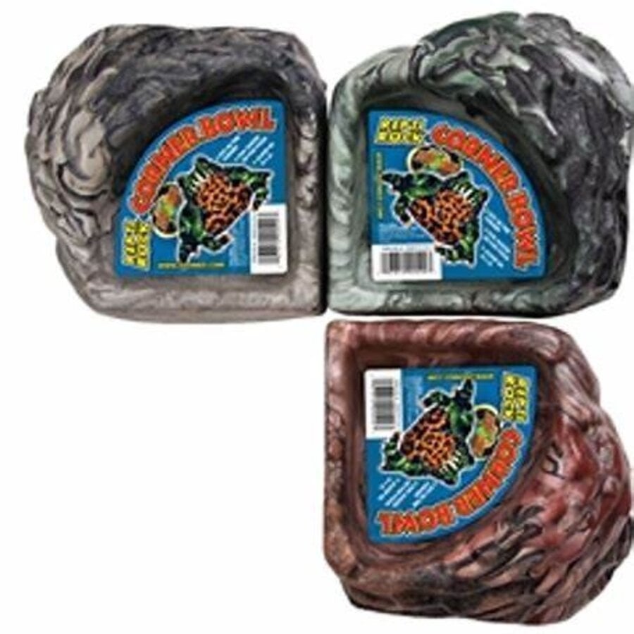 Repti Rock Corner Water Dish hoekschaal small|large|x-large voor reptielen en amfibieën