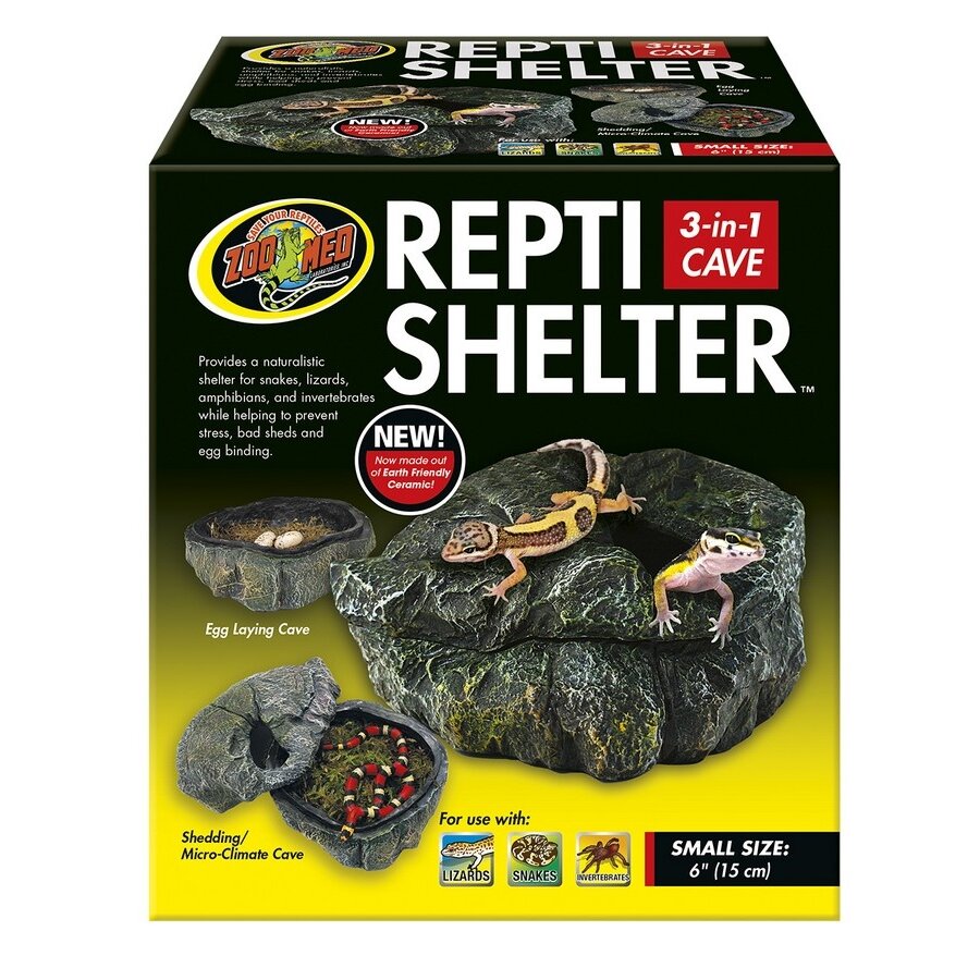 Repti Shelter 3 in 1 grot schuilplaats vochthut en legplaats voor reptielen en amfibieën