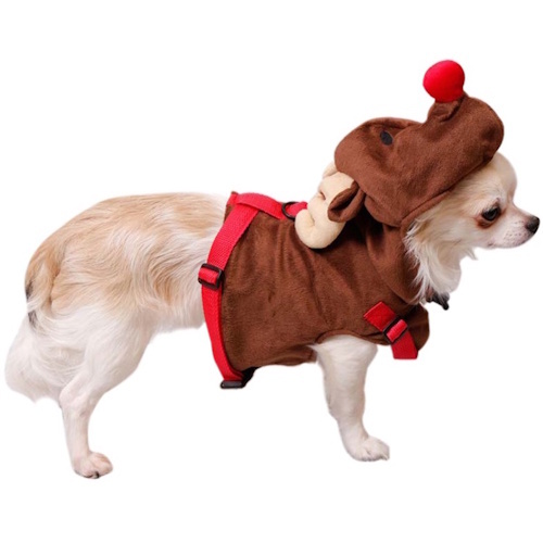 Petbrands Reindeer harness dress up jas voor honden met comfortabele pasvorm