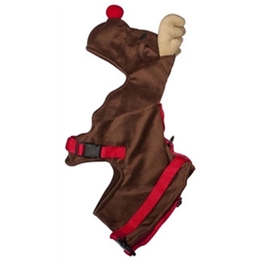Reindeer harness dress up jas voor honden met comfortabele pasvorm