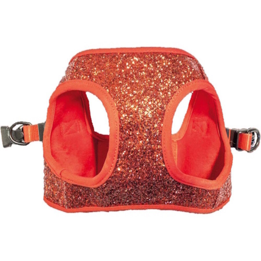Xmas Redmania hondentuig rood met glitter en dubbele D ring