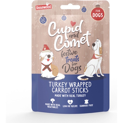 Cupid & Comet Turkey wrap carrot twists hondensnack met kalkoen en wortel