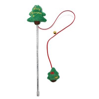 Kattenhengel met kerstboom speeltje voor interactieve jachtspelletjes 45 cm