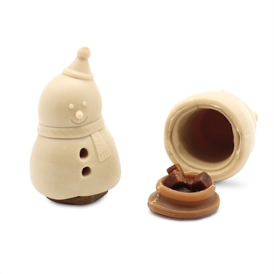 Xmas gevulde kauwsnack in sneeuwpop of kerstboom vorm 128 g