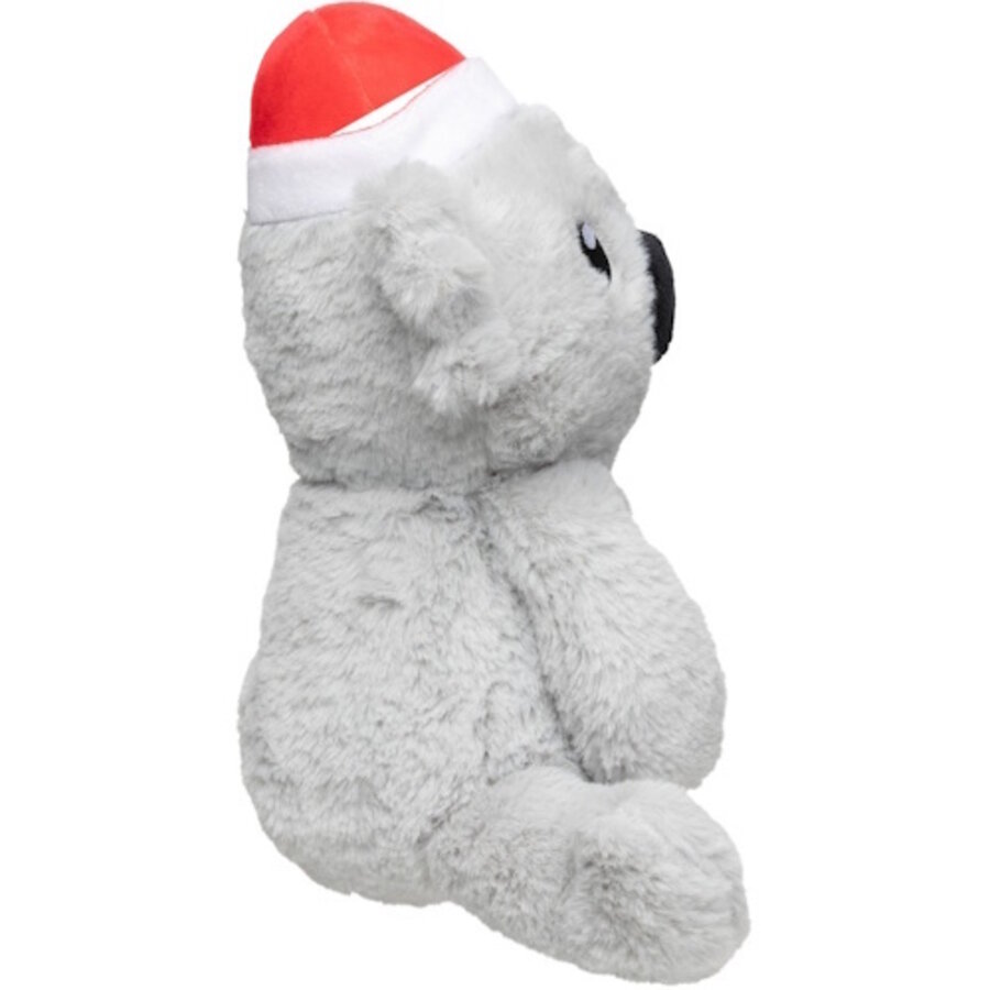 Coco koala kerst hondenspeeltje van pluche met kerstmuts 25 cm