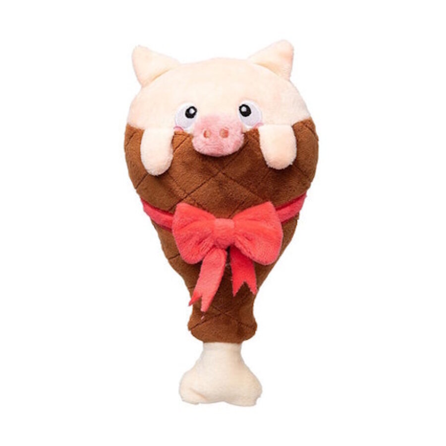 Ham a merry pigmas pluche hondenspeeltje in kerstthema