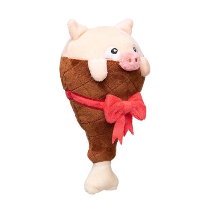 Ham a merry pigmas pluche hondenspeeltje in kerstthema