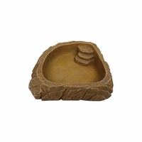 Hoekschaal Sand terrarium voer en drinkbak voor reptielen S M L