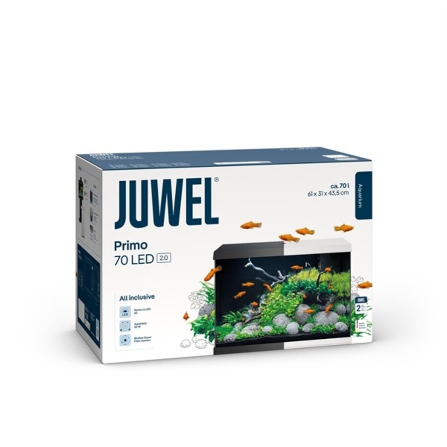 Aquarium Primo 70 LED 2.0 70 liter met filter, verwarming en ledverlichting