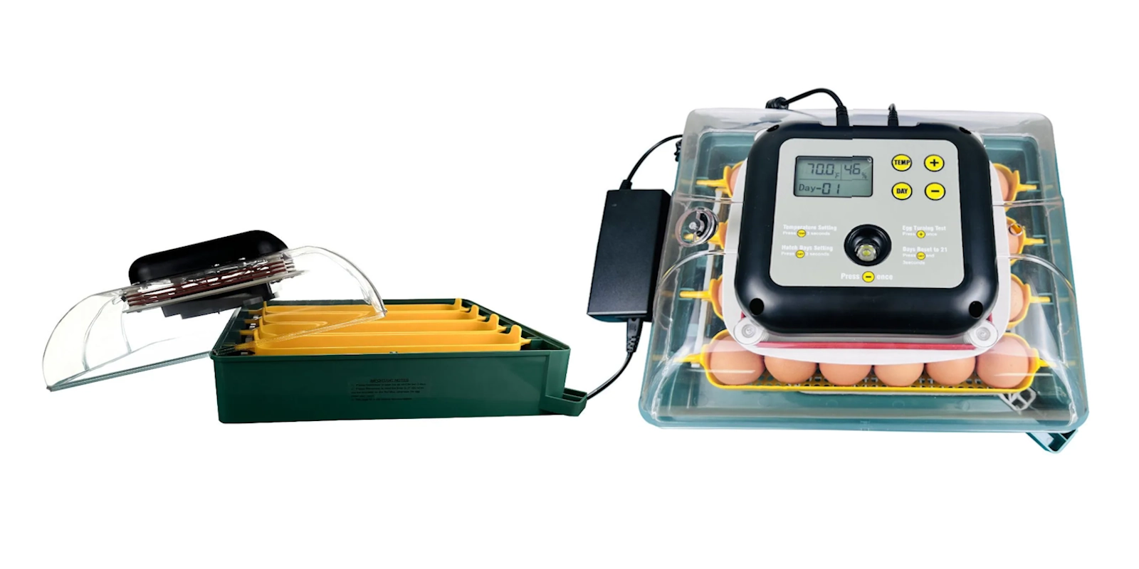 Broedmachine 24 eieren met automatische kering