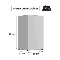 Glossy Aquariummeubel Cube | 50 x 50 x 90CM hoogglans