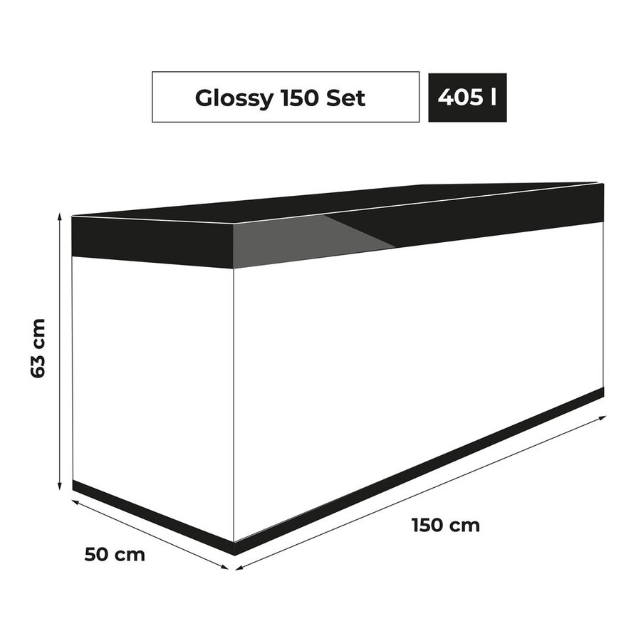 Glossy ST 150 Day&Night | 150 x 50 x 63CM