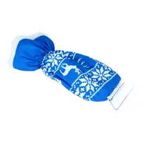 IJskrabber met handschoen blauw print 11 cm polycarbonaat