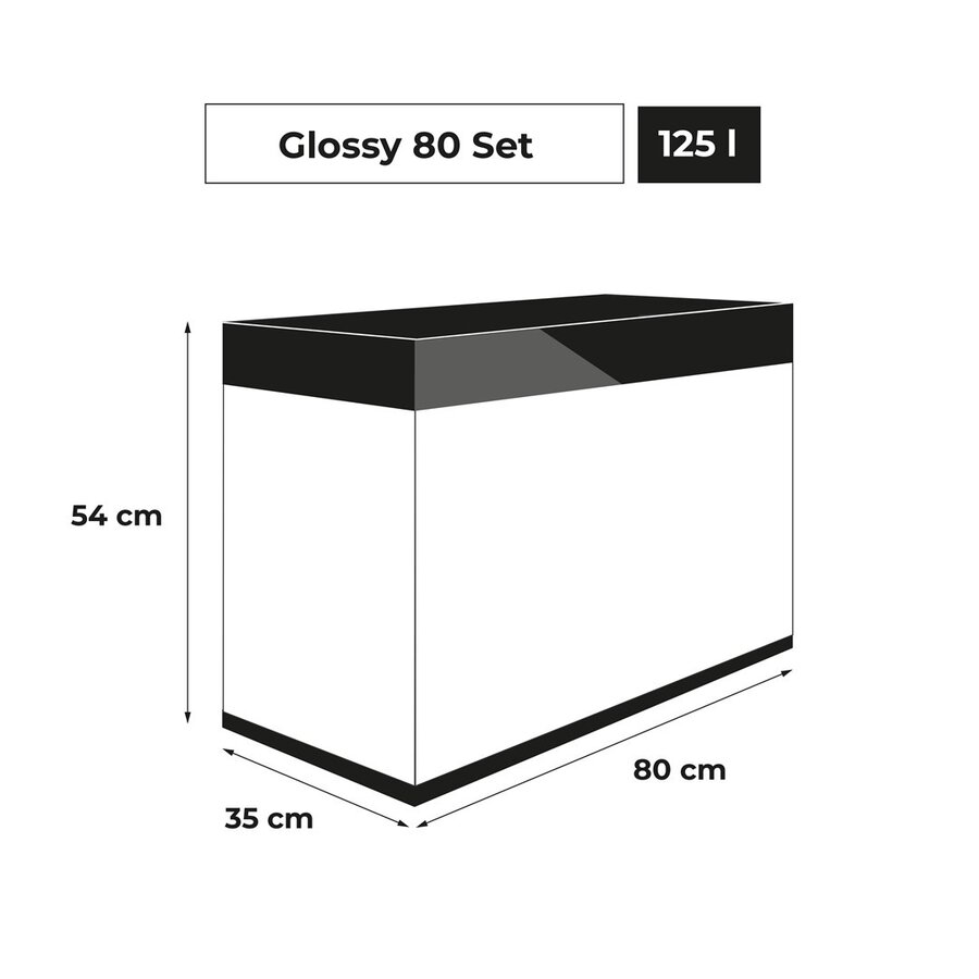 Glossy ST 80 Day&Night | 80 x 35 x 63CM