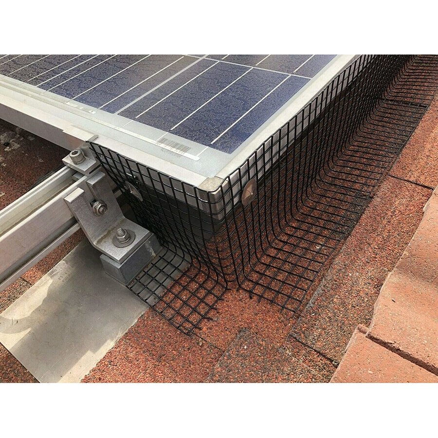 RVS zonnepaneel beschermingsgaas 30 meter | vogelwering 20 cm breed