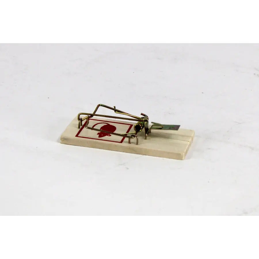 Houten muizenval set 3 stuks met stalen trigger voor muizenbestrijding binnenshuis