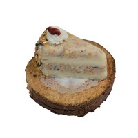 Vogeltaartpunt op houten schijf – decoratieve vogeltraktatie in cadeauverpakking