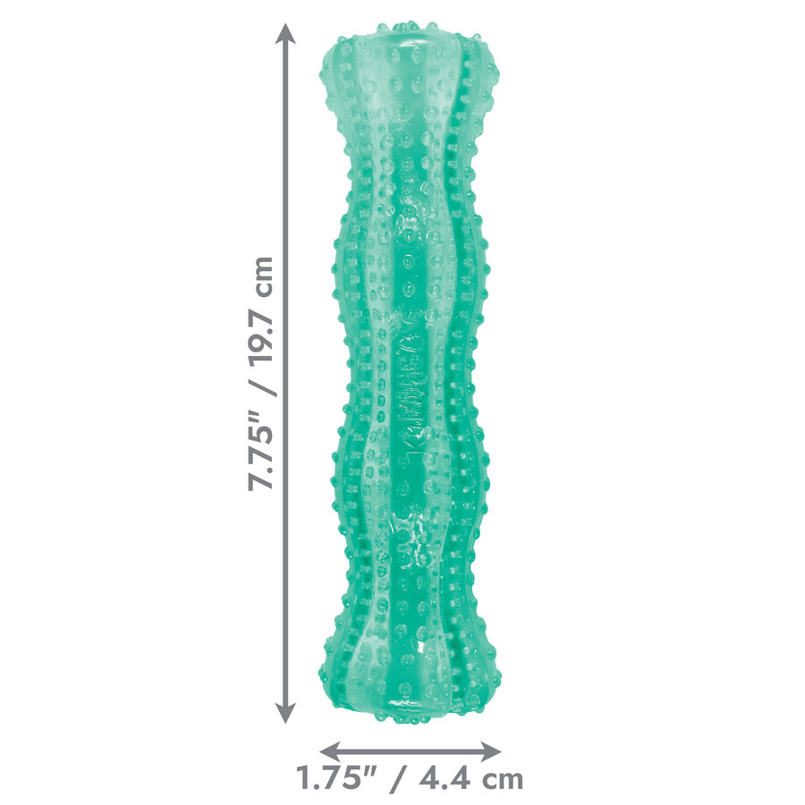 Squeezz Dental Stick medium groen | kauwspeelgoed voor honden | dental stick vulbaar met snacks