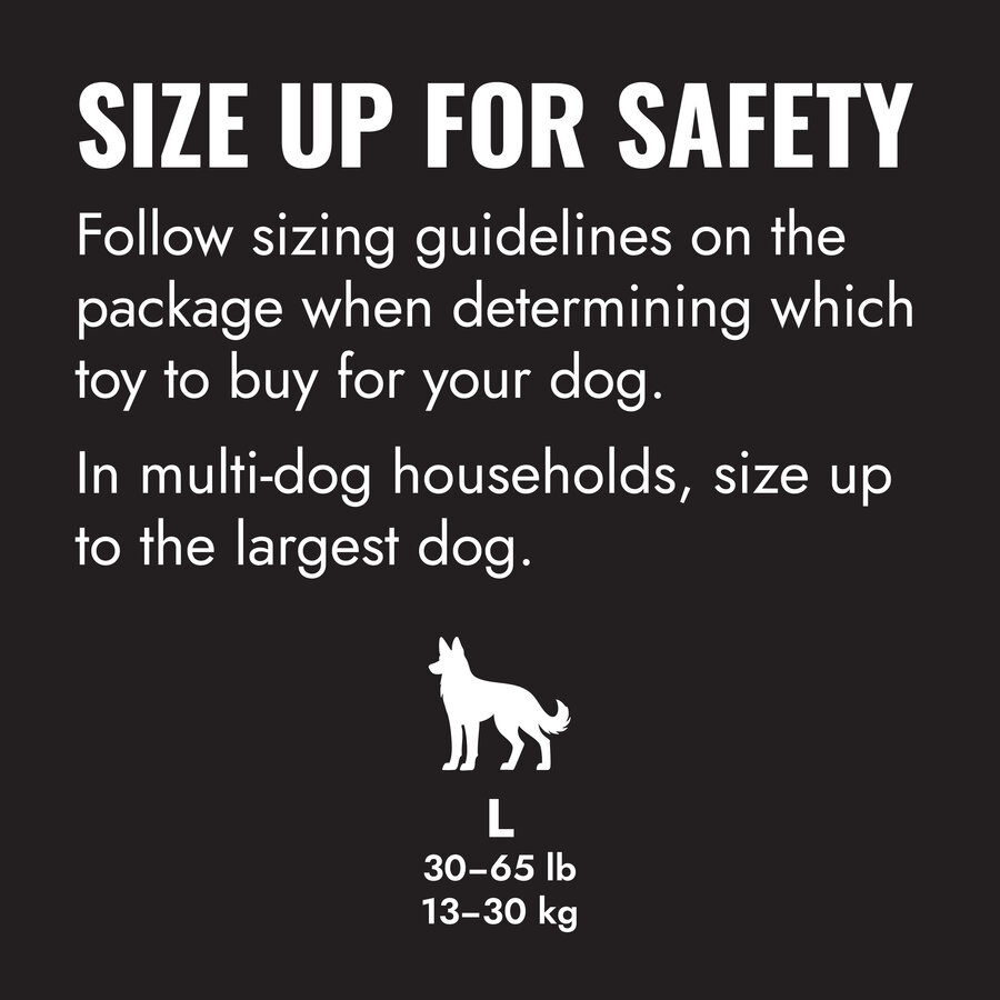 Extreme bal met touw zwart large | natuurlijk rubber apporteer en trekspeeltje voor honden