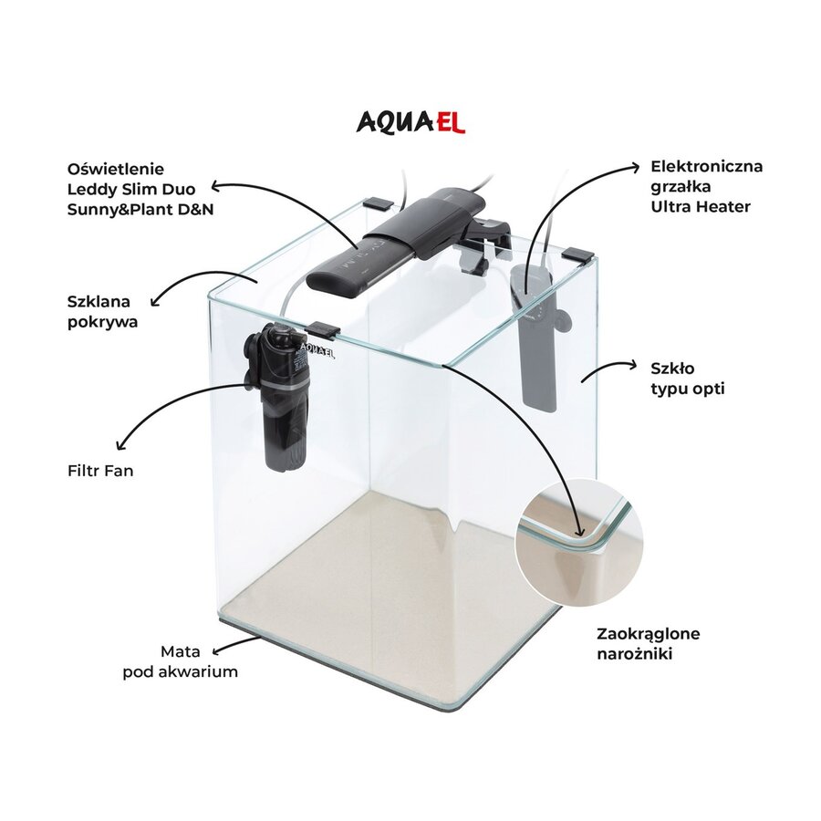 Aquarium Optibent Set 30 | 29L | 29 x 29 x 35CM