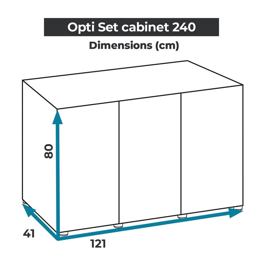 Optiset Kast 240 | 121 x 41 x 80CM