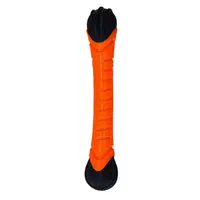 Oranje apporteerstick | drijvend hondenspeeltje met pieper