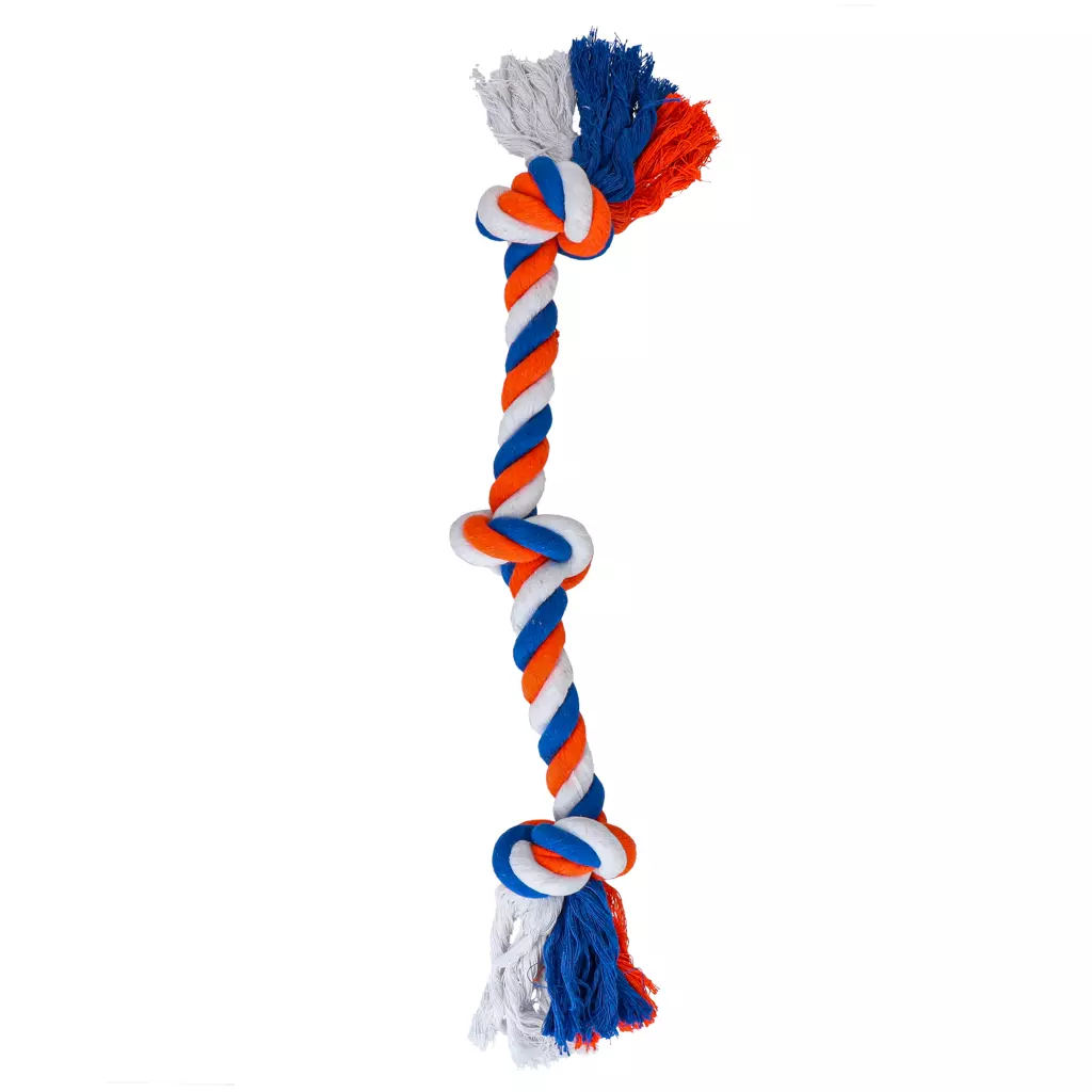 Junai.nl Oranje WK flostouw oranje wit blauw &VerticalLine; 100% katoenen hondentouw