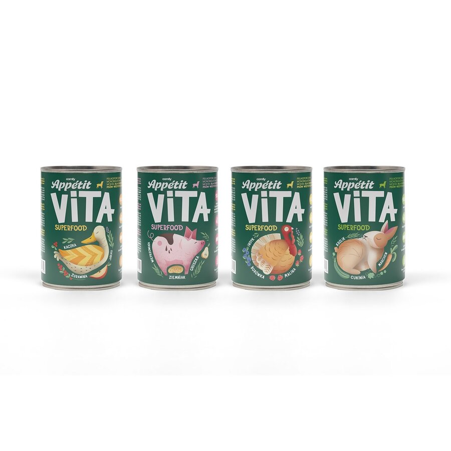 Graanvrij mono-proteïne natvoer voor honden  400 g