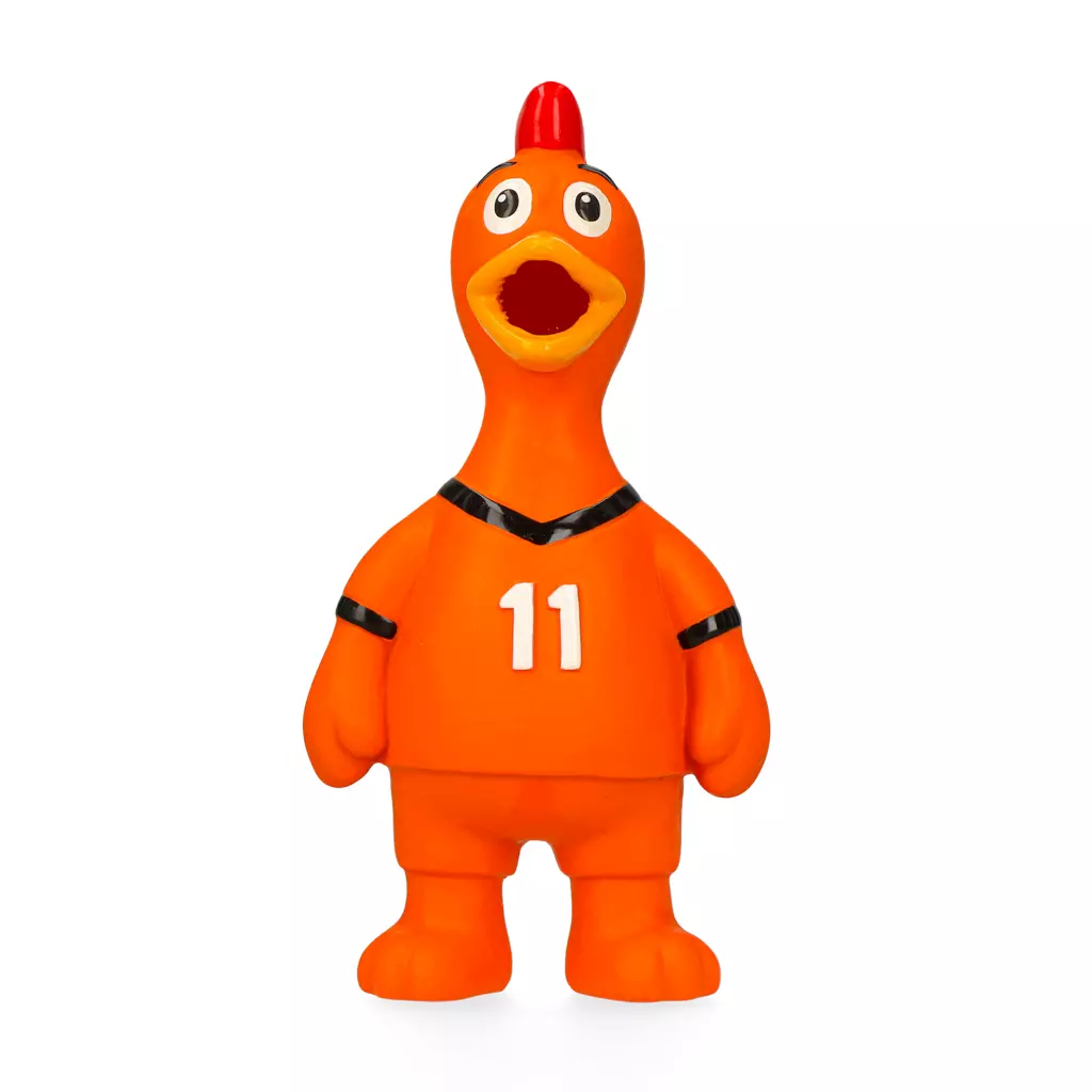 Junai.nl Oranje WK latex kip hondenspeeltje &VerticalLine; extra sterk natuurlijk latex