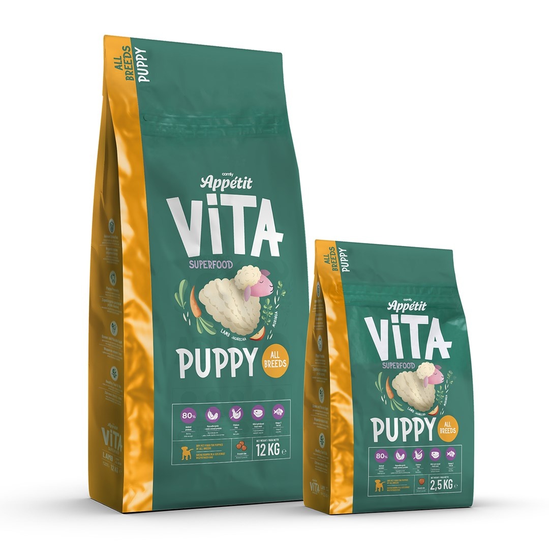Comfy Appetit Compleet droogvoer voor puppy's alle rassen met lam en superfoods 2,5KG