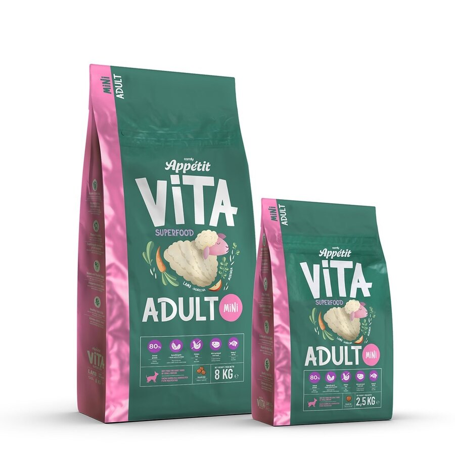 Vita Superfood Adult Mini hondenvoer lam voor kleine honden met gevoelige maag