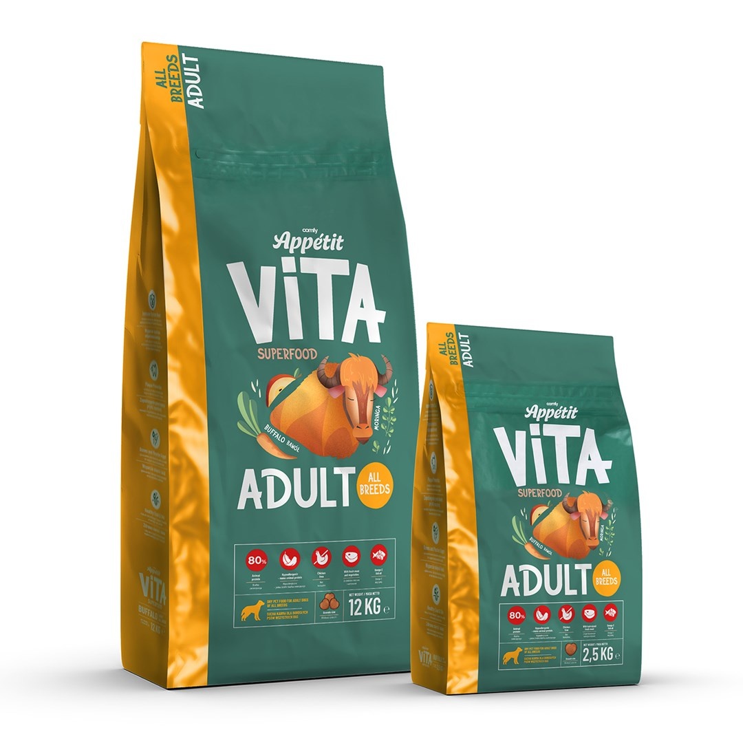 Comfy Appetit Licht verteerbaar buffel hondenvoer met superfoods voor volwassen honden alle rassen 12KG